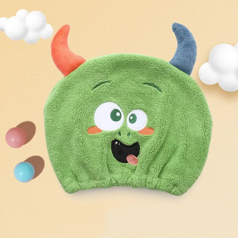 Cute Cartoon Animal Hair Towel Cap Drying Hat Quick-dry Microfiber