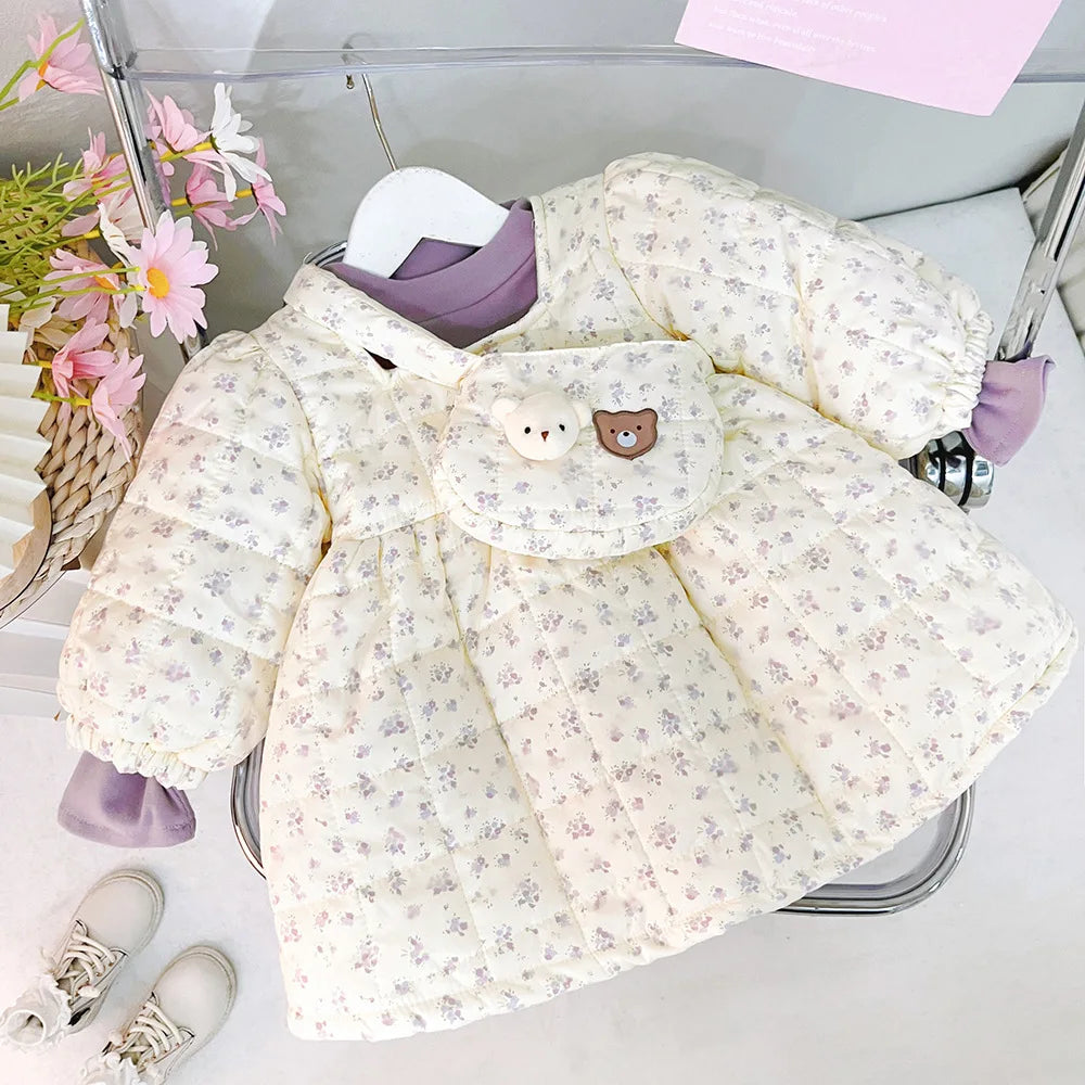 Baby Floral Backpack Infant Girls Jacket