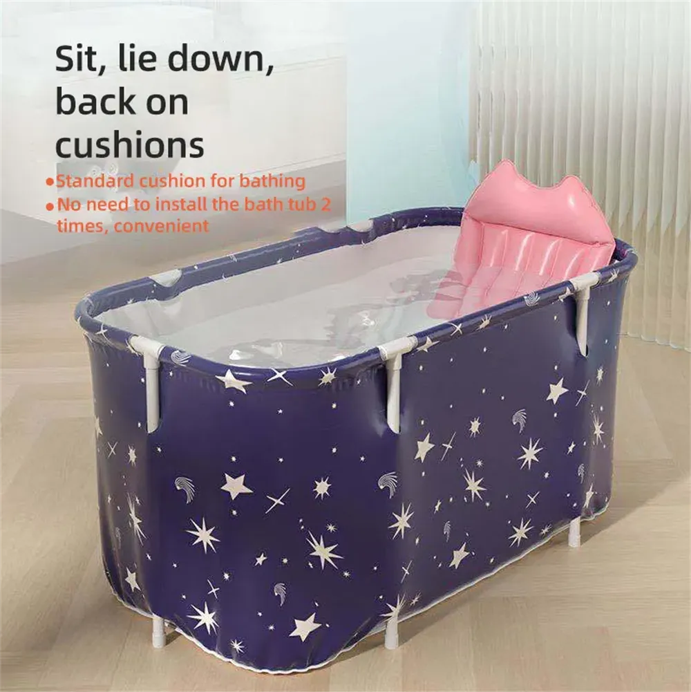 Foldable Bathtub Portable Soaking Bath Tub Eco-Friendly Bathing Tub for Shower Stall