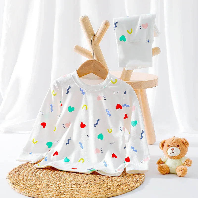 Cotton Underwear Set Infant Toddler Boy Girl Cartoon Printed 2 Pieces