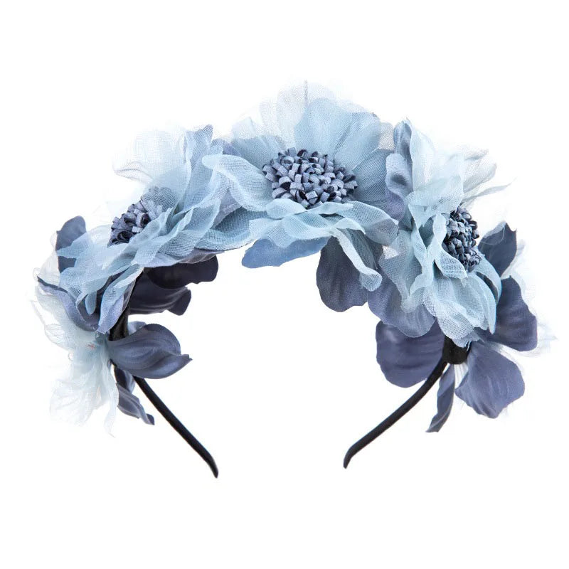 Baby Headband Crown Flower Wreath Hairband Princess Hair Hoop