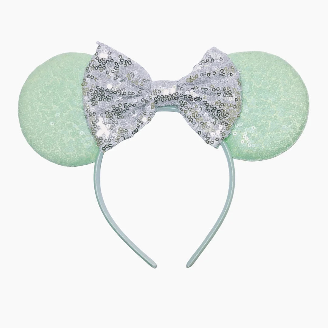 Classic Mouse Ears Headband Glitter Bow Party Accessories