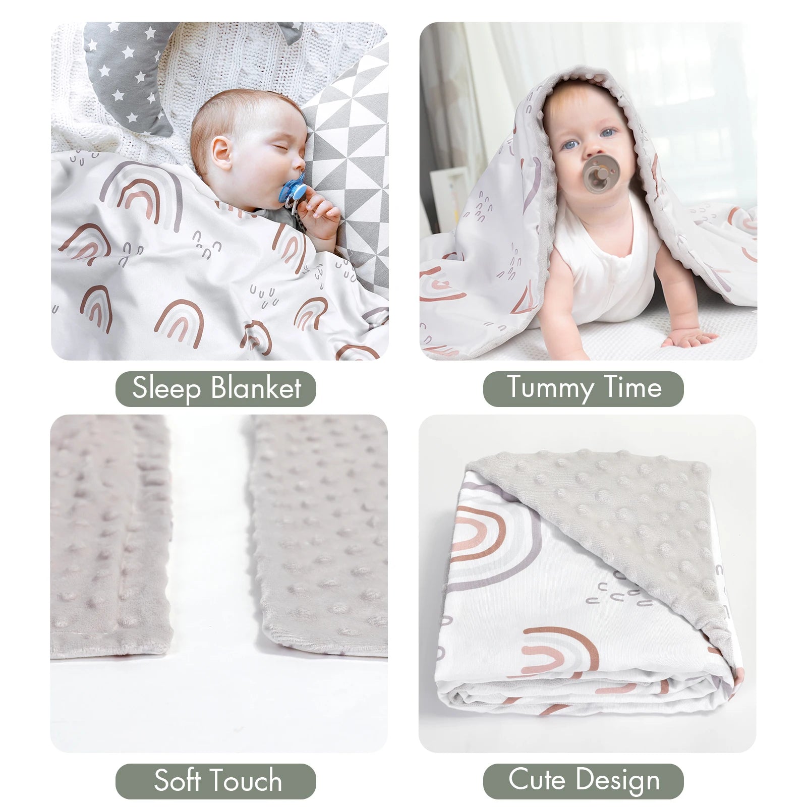 Baby Blankets Unisex Newborn Thick Super Soft
