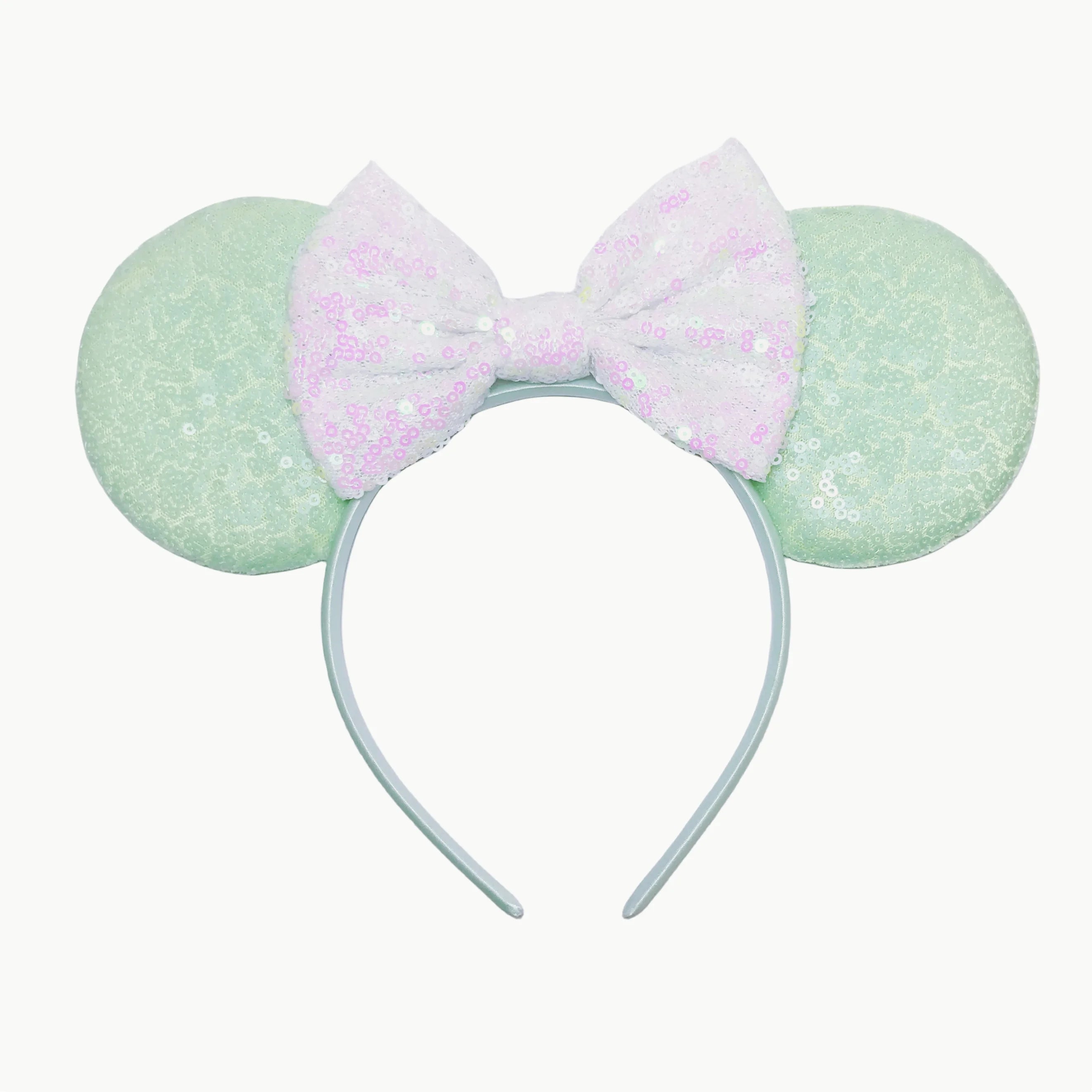 Classic Mouse Ears Headband Glitter Bow Party Accessories