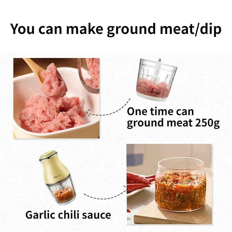 Bear 0.6L Baby Chopper Mini Meat Grinder Cooking Machine