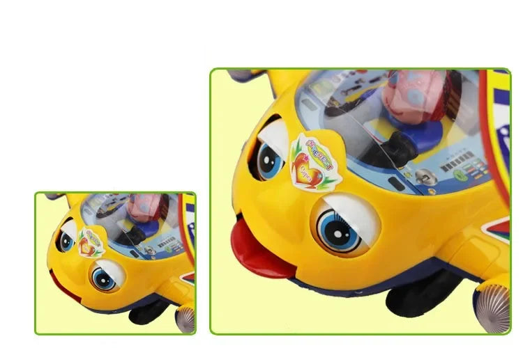 New Baby Toddler Stroller Push Aircraft Children's Toys Music with Bell Single Stick Tongue Doll Baby Walker with Wheels for Kid