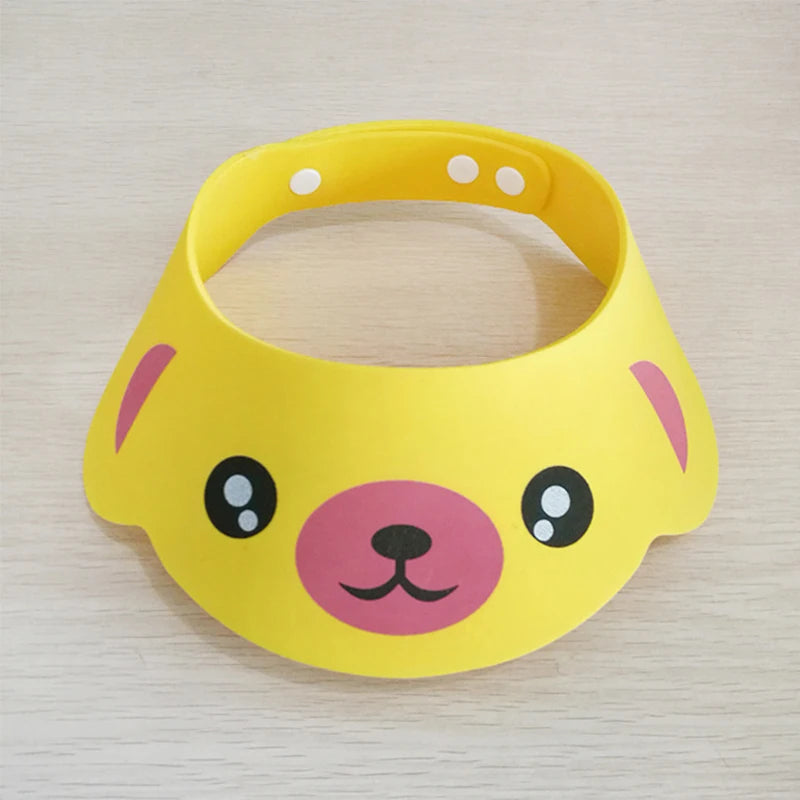 Baby Shampoo Cap Adjustable Waterproof Eye Protection Cartoon Bath Visor Children Hair Wash Infant Shower Cap Protect Head Cover