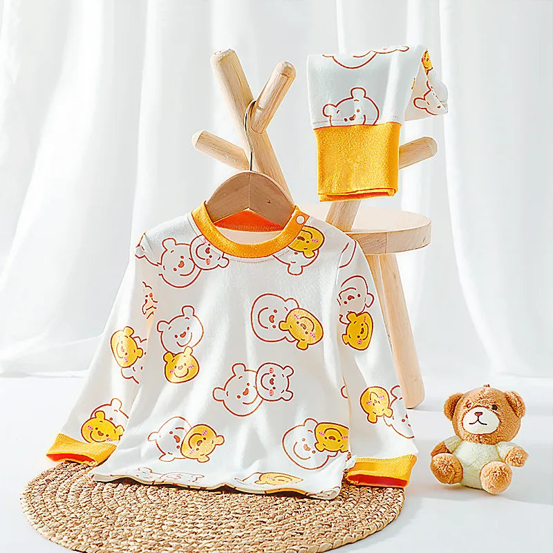 Cotton Underwear Set Infant Toddler Boy Girl Cartoon Printed 2 Pieces