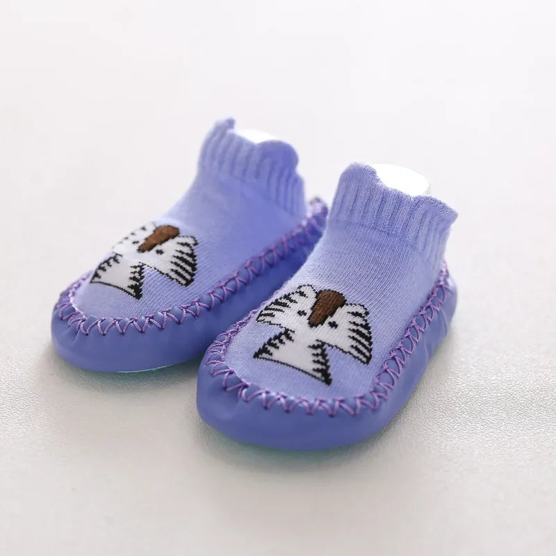 Baby Socks Shoes Infant Color Matching Cute Cartoon Kids Baby Shoes Doll Children Floor Sneaker Toddler Soft Soled First Walkers
