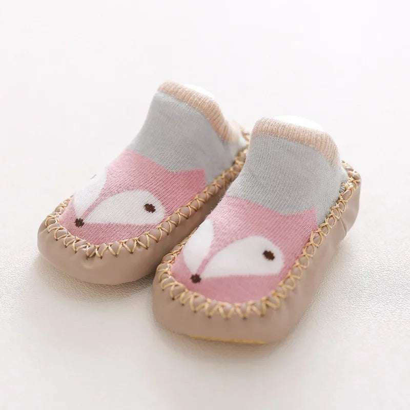 Baby Socks Shoes Infant Color Matching Cute Cartoon Kids Baby Shoes Doll Children Floor Sneaker Toddler Soft Soled First Walkers