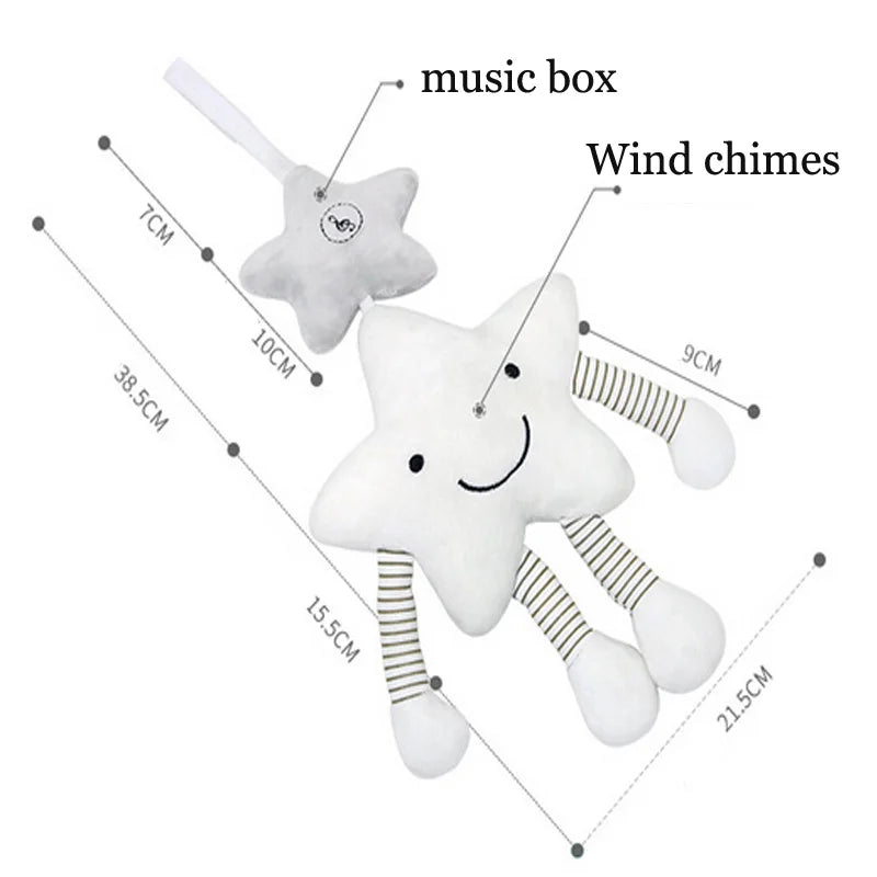 Musical Mobile Baby Toys Baby Rattle Stroller Toys Cute Learning Education Cartoon Star For Infant Strollers Crib Hanging 2023