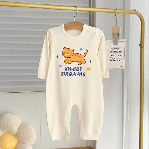 Baby Long Sleeve Boy Girl Cotton Bear Jumpsuit Newborn Crawling Pajamas Romper Autumn 0-18 Months Baby Onesie Costume Bodysuits