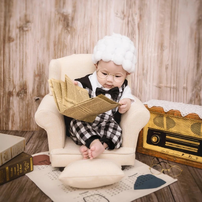 Baby Boys Photo Outfits Newborn Cosplay Grandpa Baby Foto Gift