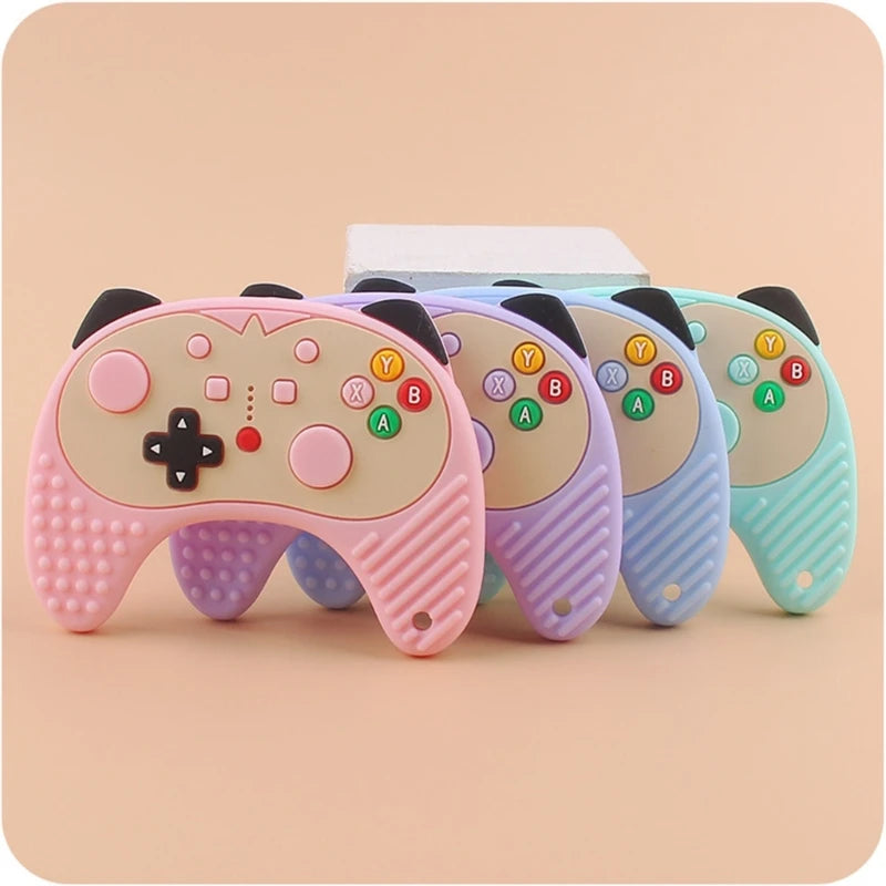 Safe Silicone Beads Baby Teether TV/Game Remote Control Shape Newborn Teething Sensory Toys  Molar Gum Pain Relief Teether