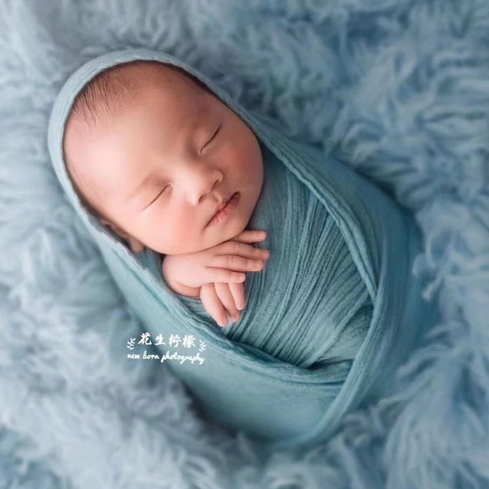 Newborn Cheesecloth Wrap Baby Photography Props Posing Fabric Cotton Stretch Blanket Hand Dyed Newborn Layer Wrap