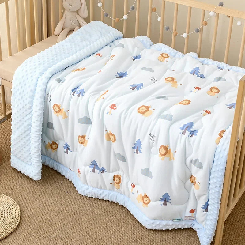 Children's Quilt Thickened Baby Cotton Quilt Baby Newborn Autumn Winter Kindergarten Winter Cover Blanket Suitable All Seasons