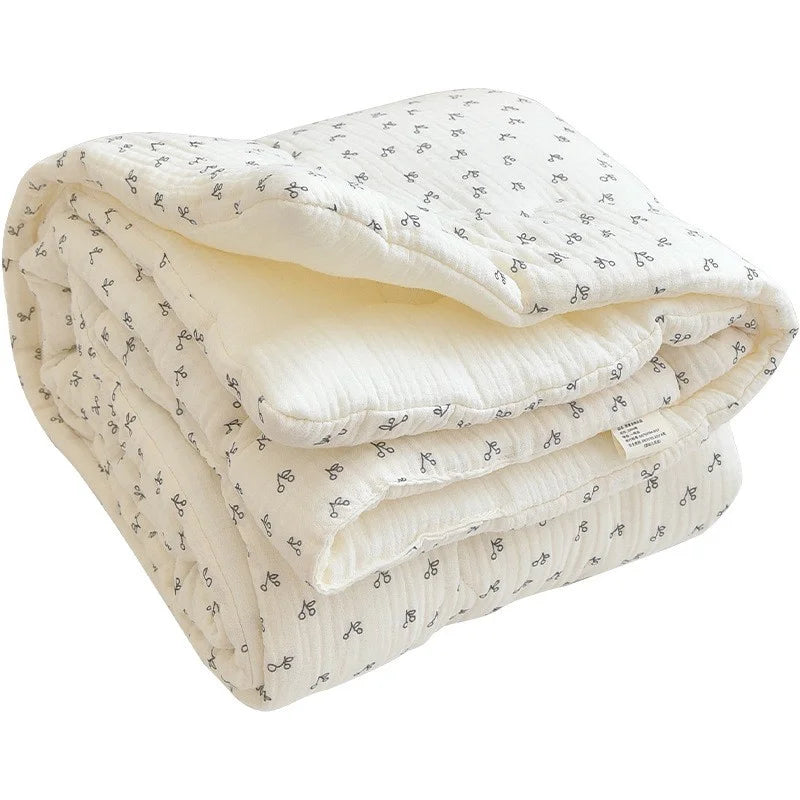 Baby Cotton Muslin Comforter Blanket Newborn Printed Spring Winter Quilt Blankets for Babies Infant Sleeping Cover Korean Quilt