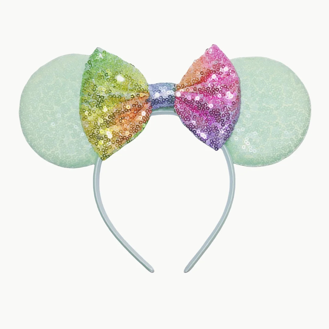 Classic Mouse Ears Headband Glitter Bow Party Accessories