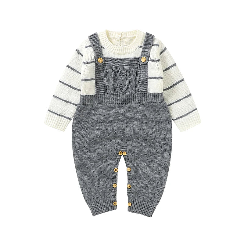 Baby Rompers Autumn Camel Long Sleeve Newborn Boys Girls Knitted Sweaters Jumpsuits Winter Toddler Infant Outfits One Piece Wear