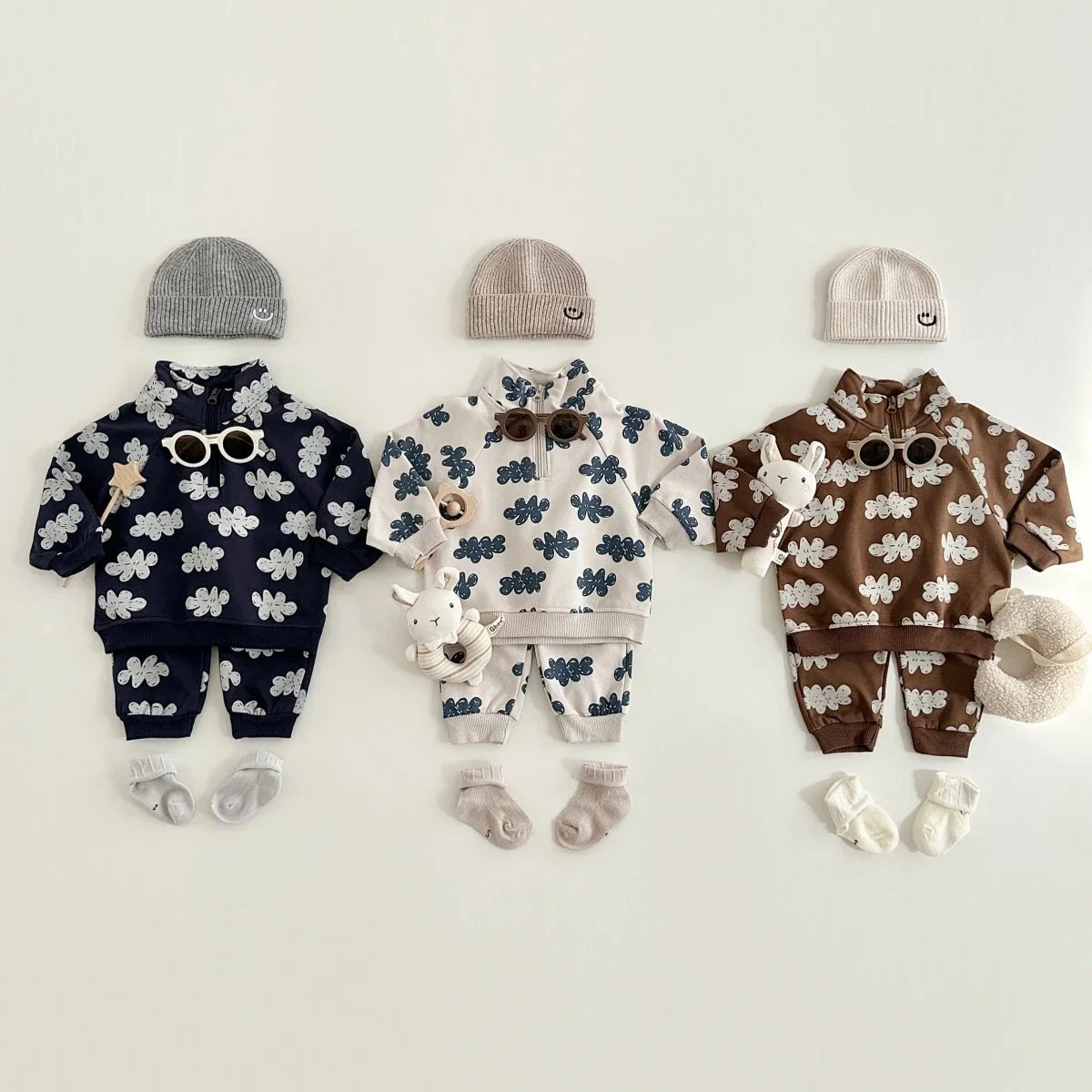 Baby Boys Clothing Sets Cotton Pullover Tops+Pant Suits