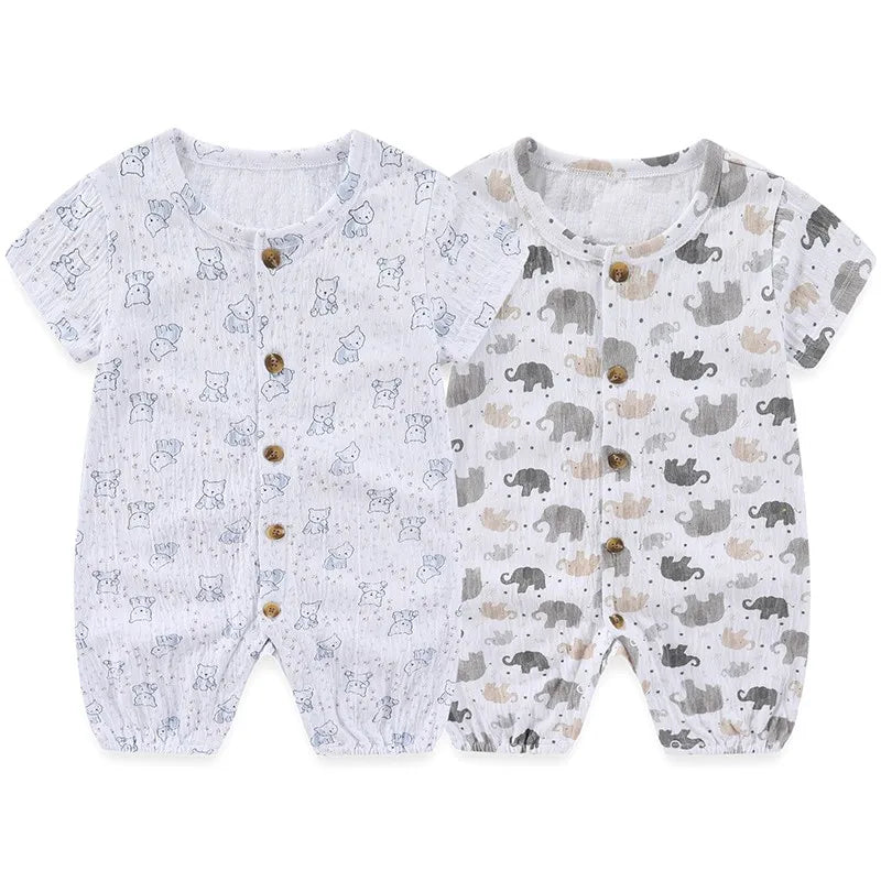 Summer 2 Pieces Cotton Baby Clothes 0-24M Print