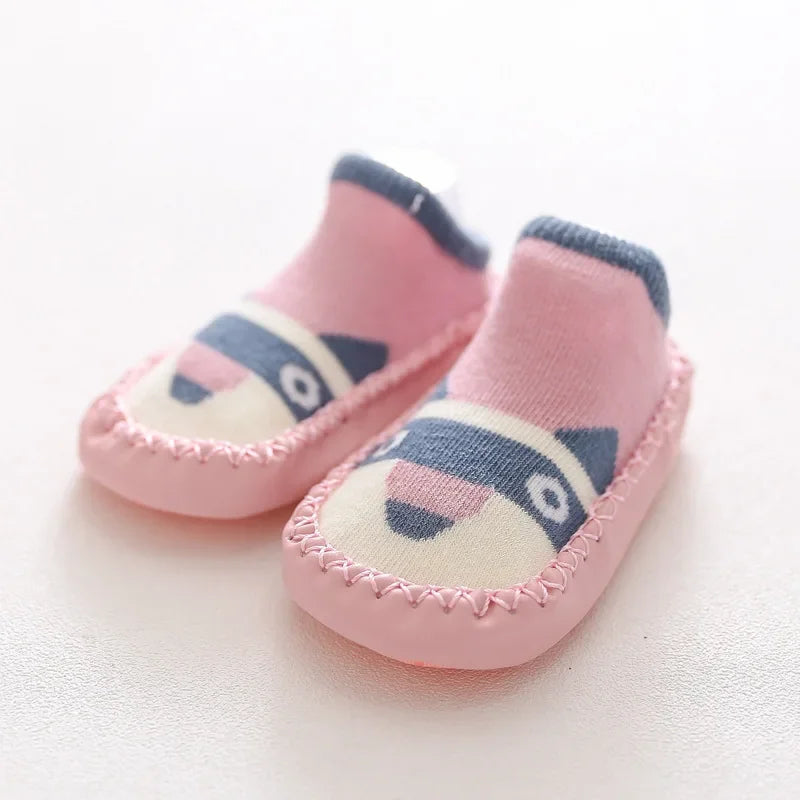 Baby Socks Shoes Infant Color Matching Cute Cartoon Kids Baby Shoes Doll Children Floor Sneaker Toddler Soft Soled First Walkers