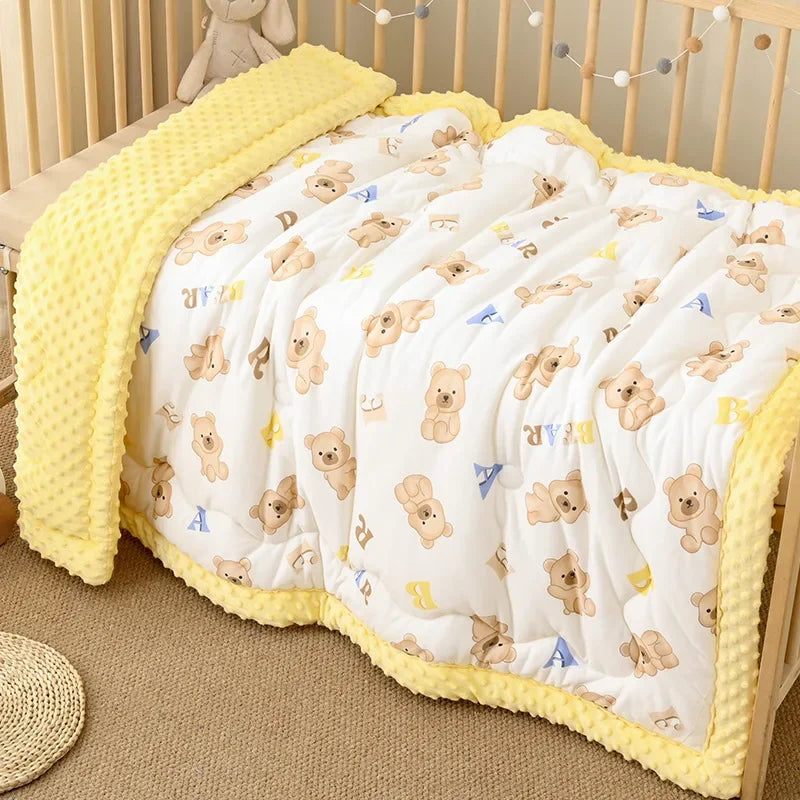 Children's Quilt Thickened Baby Cotton Quilt Baby Newborn Autumn Winter Kindergarten Winter Cover Blanket Suitable All Seasons