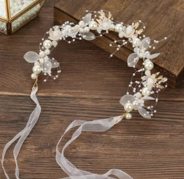 Baby Shooting Accessories Children Tire Hair Girls Princess Pink Headdress Flower Wreath Accessories Bebe Girl Headband