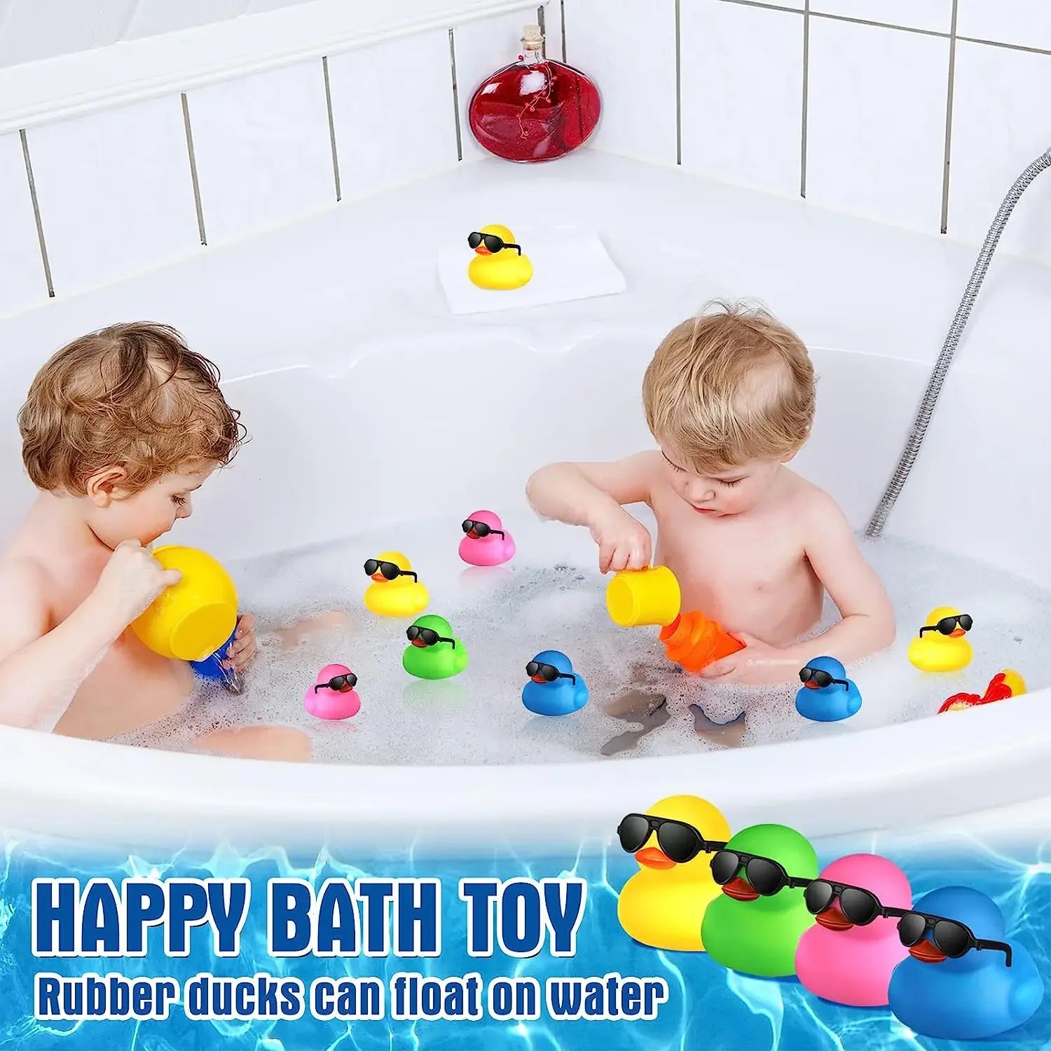 Mini Yellow Duck Car Decoration Bath Toy