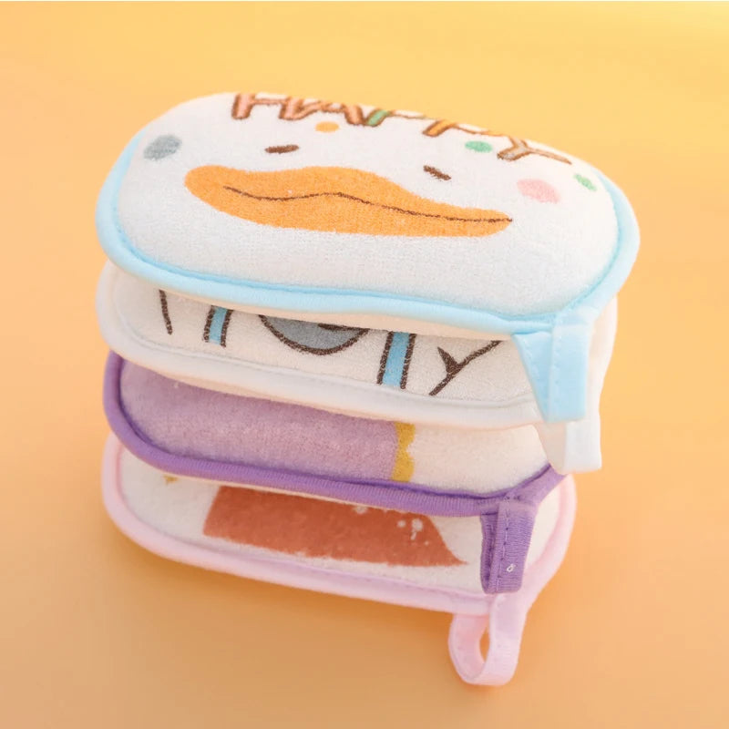 Cartoon Baby Bath Sponge Shower Cleaning Brush