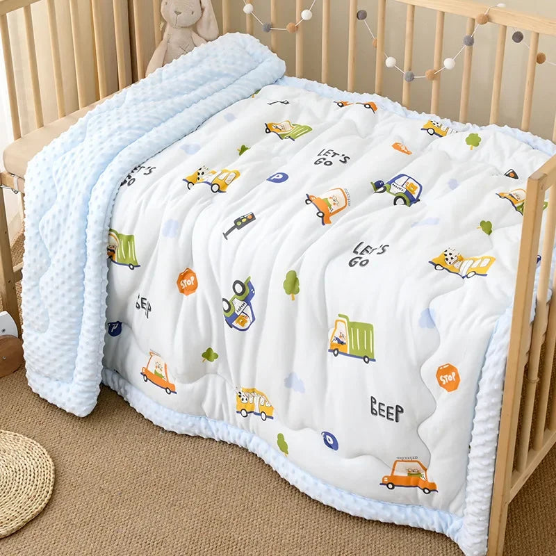Children's Quilt Thickened Baby Cotton Quilt Baby Newborn Autumn Winter Kindergarten Winter Cover Blanket Suitable All Seasons