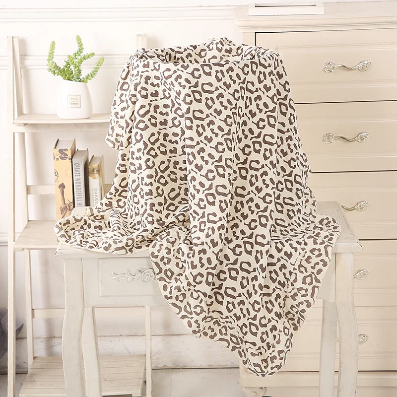 Bear Print Muslin Baby Cotton Blanket