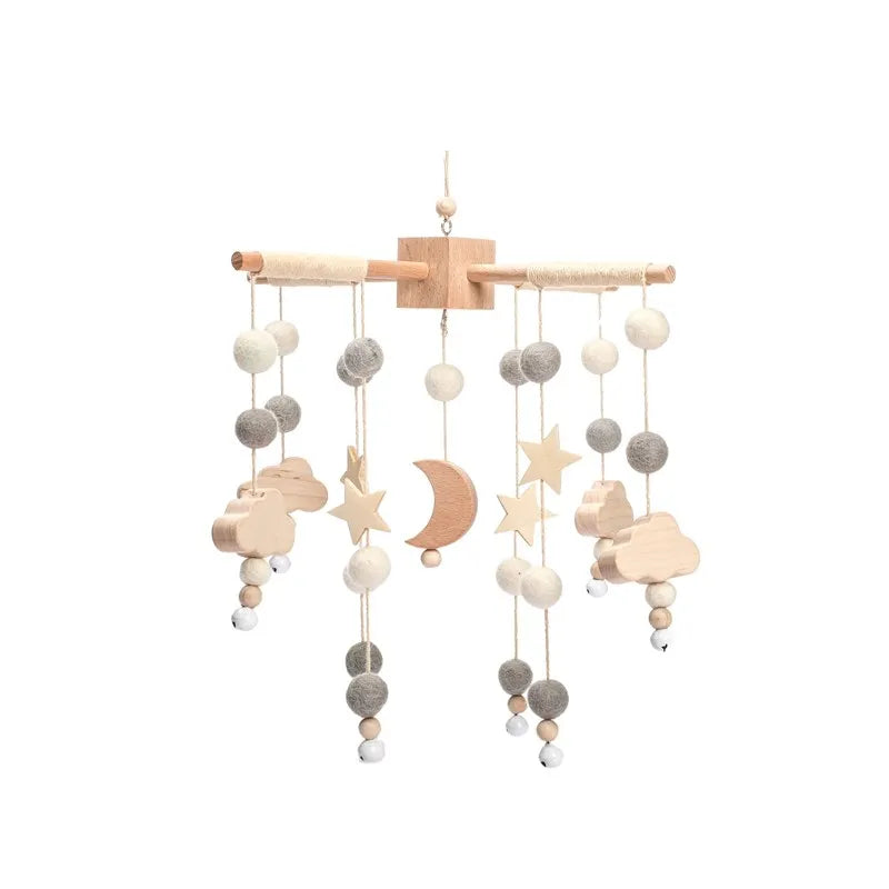 Baby Rattle Toy 0-12 Months Wooden Mobile On The Bed Newborn Music Box Bed Bell Hanging Toys Holder Bracket Infant Crib Boy Toys