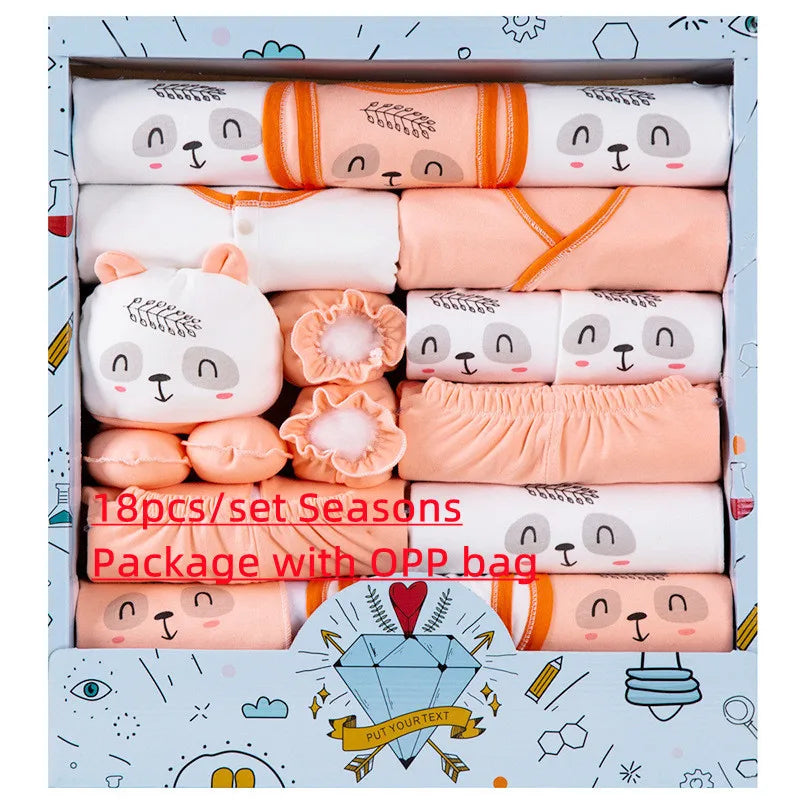 Baby Clothes Set For Newborn Bibs Cap Socks Blanket Cotton