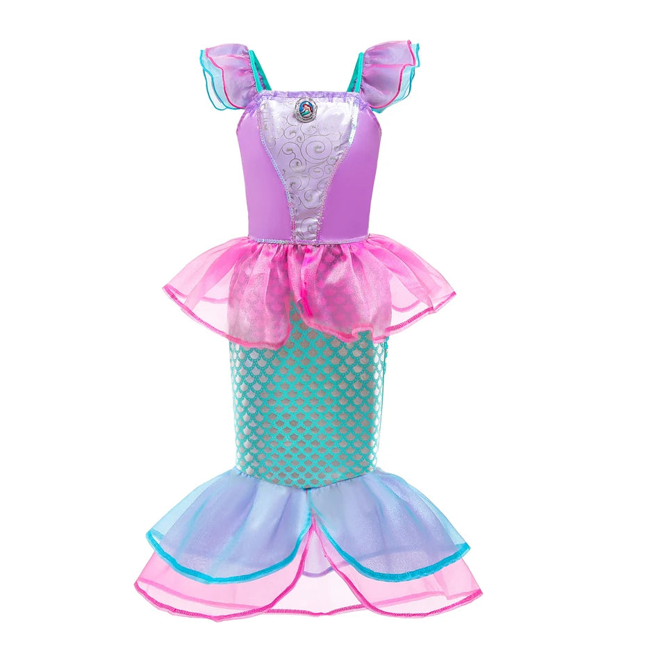 DISNEY Little Mermaid Ariel Charm Princess Dress Cosplay Costumes