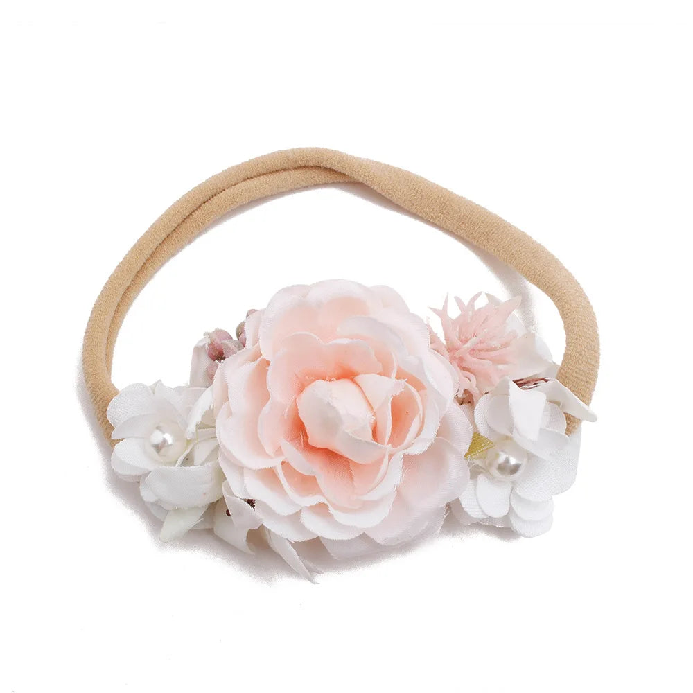 Baby Princess Flower Headband Girl's Hair Band Children's Samll Flower Hairdress Versatile Baby Flower Baby Headband  Baby Girl