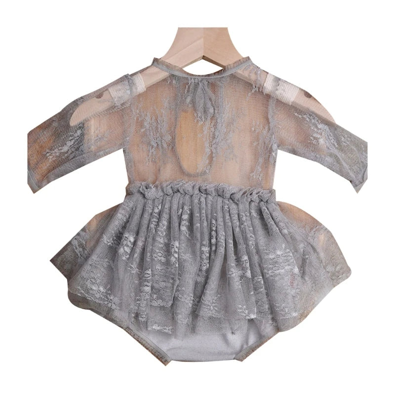 Baby Girl Infant Headdress & Tulle Tutu Jumpsuit Party Dress