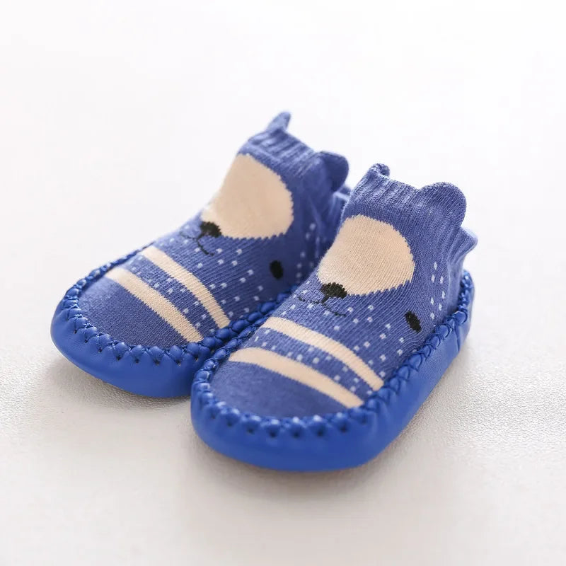 Baby Socks Shoes Infant Color Matching Cute Cartoon Kids Baby Shoes Doll Children Floor Sneaker Toddler Soft Soled First Walkers