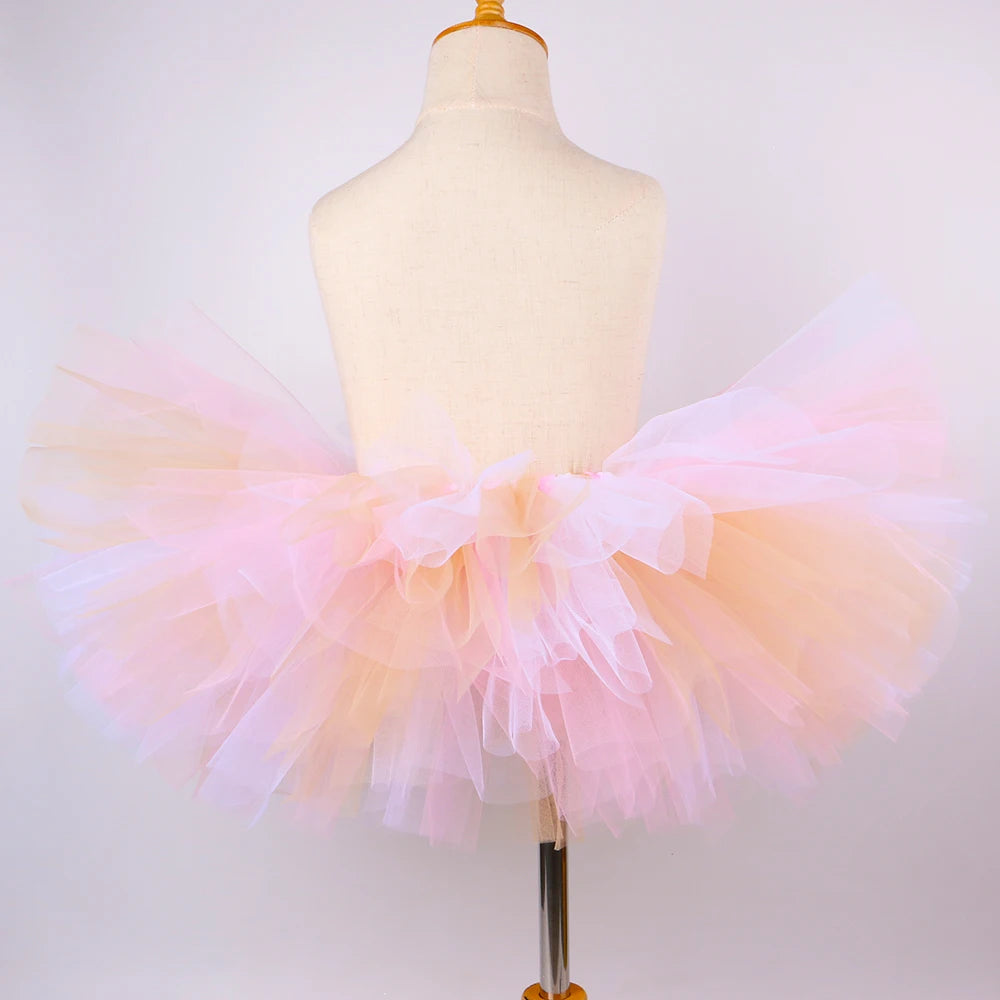 Baby Girls Easter Bunny Costume Fluffy Pink Tutu Toddler Dress