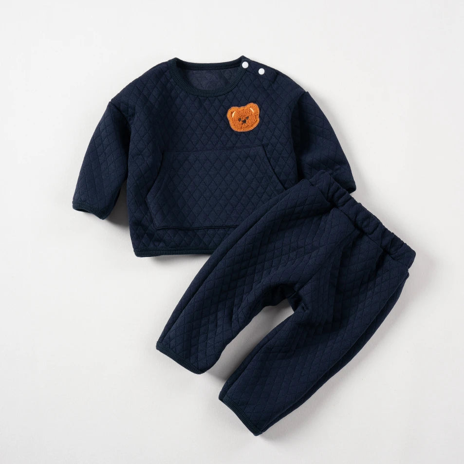 Baby Clothes Sets Autumn Warm Baby Girl Clothing Set Outfits Bear Cute Baby Boy Sweatshirts Pants 2pcs Winter Suits for Newborn