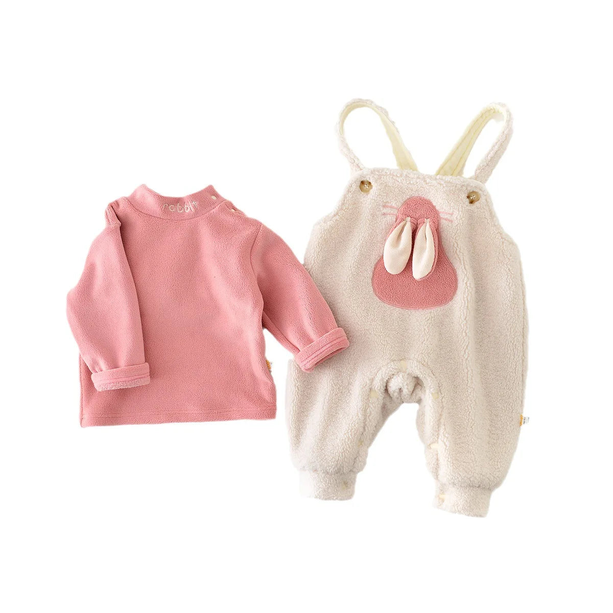 Winter Baby Girl 2PCS Clothes Set Fleece Long Sleeve
