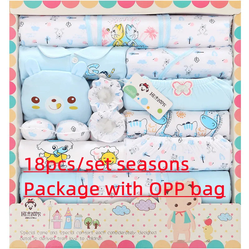 Baby Clothes Set For Newborn Bibs Cap Socks Blanket Cotton