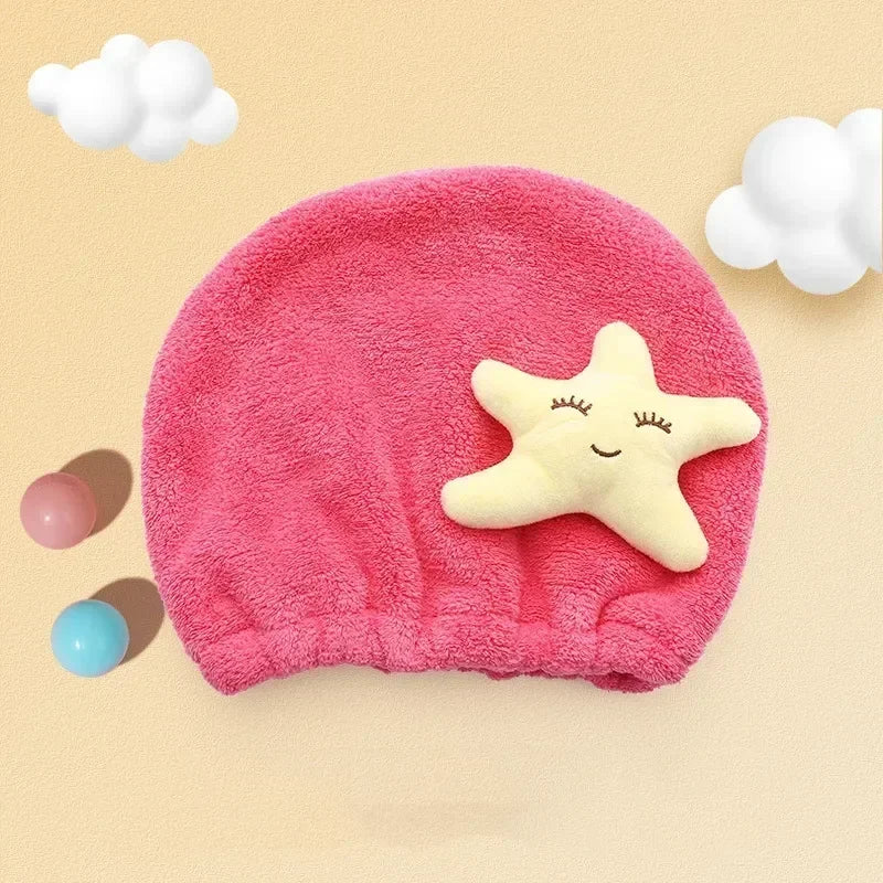 Cute Cartoon Animal Hair Towel Cap Drying Hat Quick-dry Microfiber