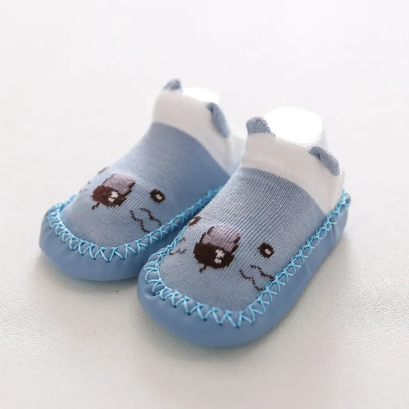 Baby Socks Shoes Infant Color Matching Cute Cartoon Kids Baby Shoes Doll Children Floor Sneaker Toddler Soft Soled First Walkers