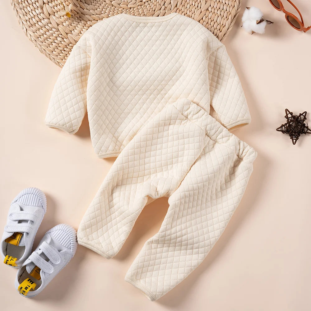Baby Clothes Sets Autumn Warm Baby Girl Clothing Set Outfits Bear Cute Baby Boy Sweatshirts Pants 2pcs Winter Suits for Newborn