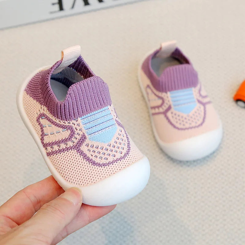 Baby Flat Toddler Shoes First Non-slip Cute Cotton Shoes