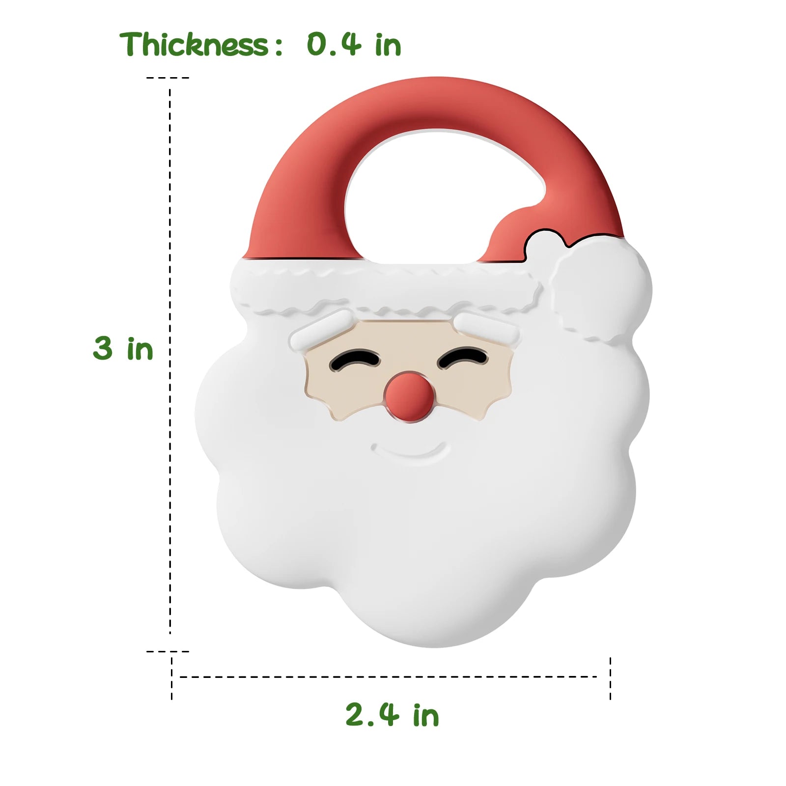 NCVI Christmas Teether, Baby Teething Toys for 0-6 6-12 Months, My First Christmas Silicone Chew Toys, First Christmas Gifts