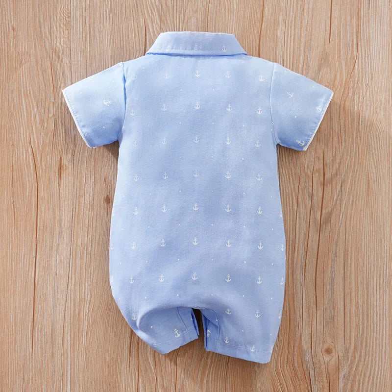 Summer Shirt With Sea Anchor Comfortable Bodysuit