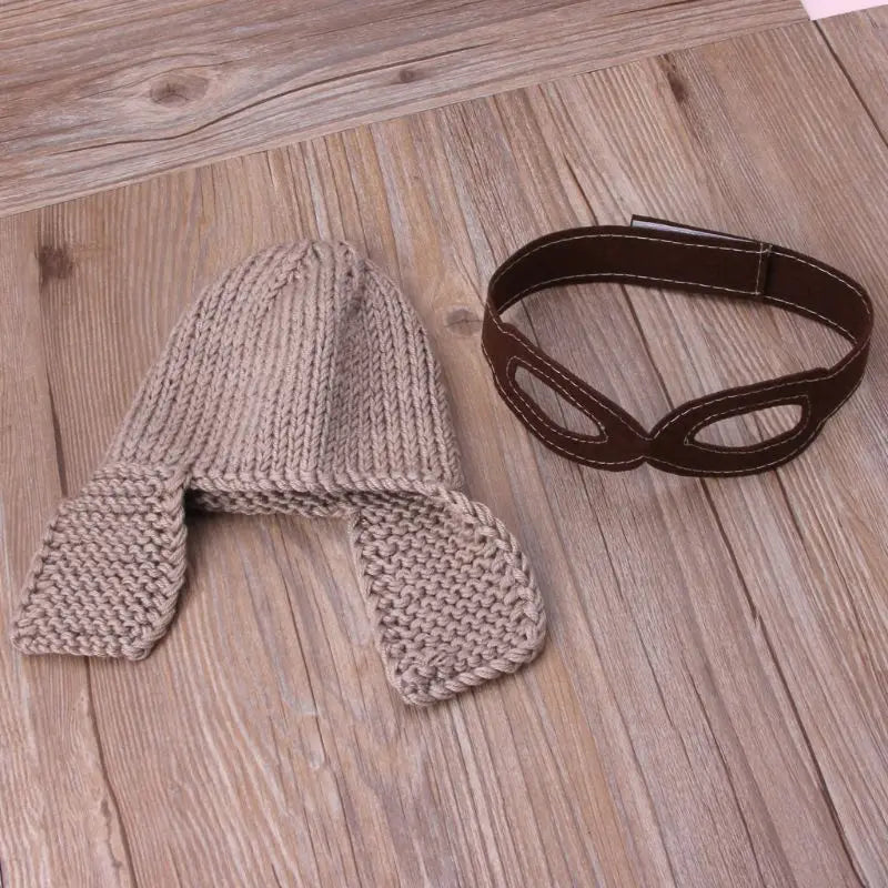 Newborn Photography Props Accessories Kids Air Force Manual Knitting Hat Baby Photo Props Pilot Style Hats