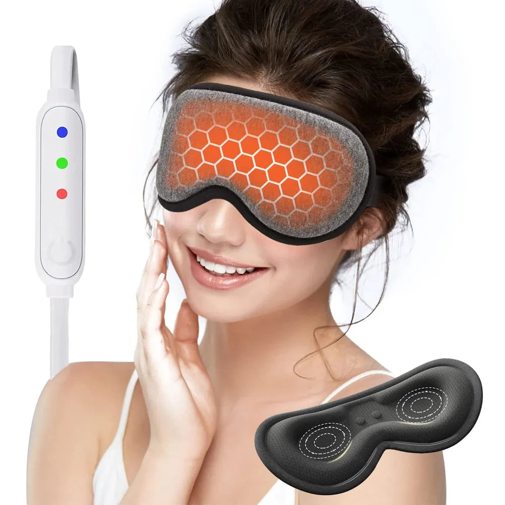 Reusable USB Electric Eye Care Massager Relieve Tired Eyes Dry Eyes Sleep Blindfold